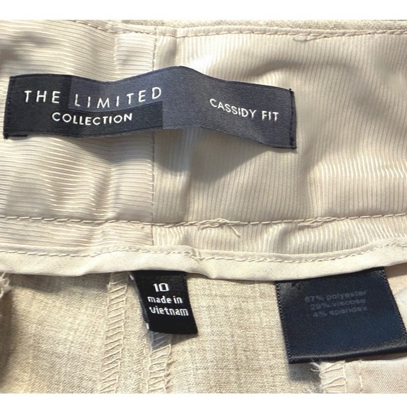 The‎ Limited Collection Cassidy Tan Cropped Dress Pants 10 Preppy Academia 99-05 - Picture 3 of 13